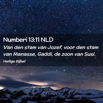 Picture 02 - Numberi 13:11 NLD - Van den stam van Jozef, voor den stam van - Bible Verse Picture