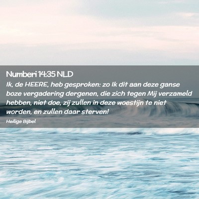 Picture 02 - Numberi 14:35 NLD - Ik, de HEERE, heb gesproken: zo Ik dit aan deze - Bible Verse Picture