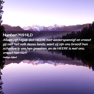 Picture 02 - Numberi 14:9 NLD - Alleen zijt tegen den HEERE niet wederspannig! en - Bible Verse Picture