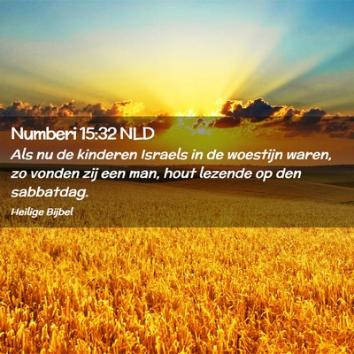 Picture 02 - Numberi 15:32 NLD - Als nu de kinderen Israels in de woestijn waren, - Bible Verse Picture