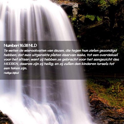 Picture 02 - Numberi 16:38 NLD - Te weten de wierookvaten van dezen, die tegen hun - Bible Verse Picture