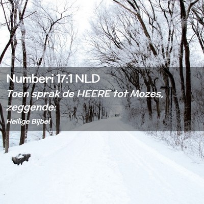 Picture 02 - Numberi 17:1 NLD - Toen sprak de HEERE tot Mozes, - Bible Verse Picture