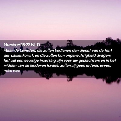 Picture 02 - Numberi 18:23 NLD - Maar de Levieten, die zullen bedienen den dienst - Bible Verse Picture