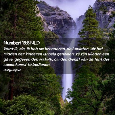 Picture 02 - Numberi 18:6 NLD - Want Ik, zie, Ik heb uw broederen, de Levieten, - Bible Verse Picture
