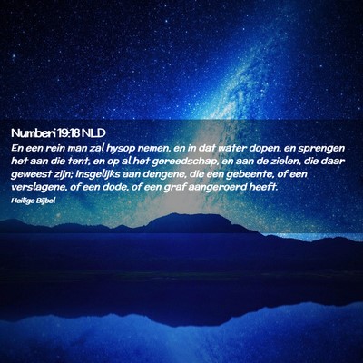 Picture 02 - Numberi 19:18 NLD - En een rein man zal hysop nemen, en in dat water - Bible Verse Picture
