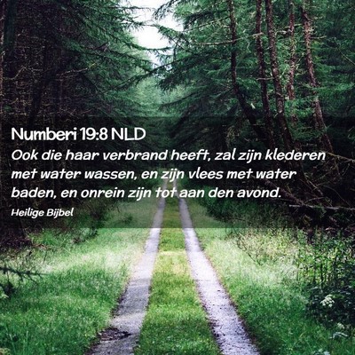 Picture 02 - Numberi 19:8 NLD - Ook die haar verbrand heeft, zal zijn klederen - Bible Verse Picture