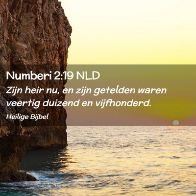 Picture 02 - Numberi 2:19 NLD - Zijn heir nu, en zijn getelden waren veertig - Bible Verse Picture