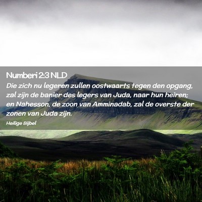 Picture 02 - Numberi 2:3 NLD - Die zich nu legeren zullen oostwaarts tegen den - Bible Verse Picture