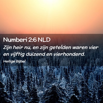 Picture 02 - Numberi 2:6 NLD - Zijn heir nu, en zijn getelden waren vier en - Bible Verse Picture