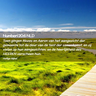 Picture 02 - Numberi 20:6 NLD - Toen gingen Mozes en Aaron van het aangezicht der - Bible Verse Picture