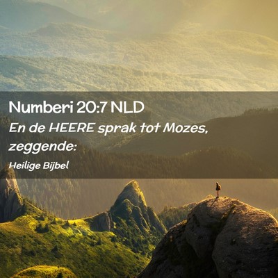 Picture 02 - Numberi 20:7 NLD - En de HEERE sprak tot Mozes, - Bible Verse Picture