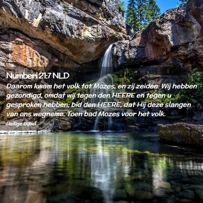 Picture 02 - Numberi 21:7 NLD - Daarom kwam het volk tot Mozes, en zij zeiden: - Bible Verse Picture