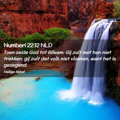 Picture 02 - Numberi 22:12 NLD - Toen zeide God tot Bileam: Gij zult met hen niet - Bible Verse Picture