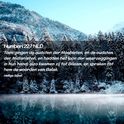 Picture 02 - Numberi 22:7 NLD - Toen gingen de oudsten der Moabieten, en de - Bible Verse Picture
