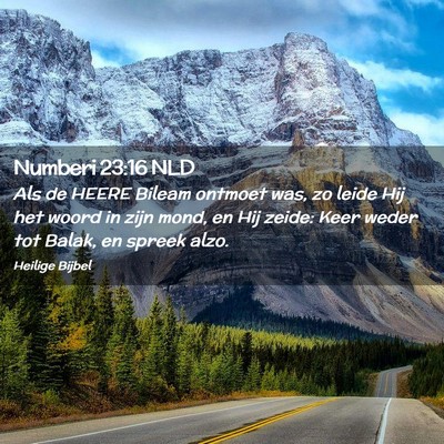 Picture 02 - Numberi 23:16 NLD - Als de HEERE Bileam ontmoet was, zo leide Hij het - Bible Verse Picture