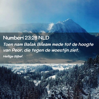 Picture 02 - Numberi 23:28 NLD - Toen nam Balak Bileam mede tot de hoogte van - Bible Verse Picture