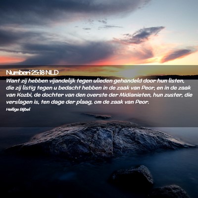 Picture 02 - Numberi 25:18 NLD - Want zij hebben vijandelijk tegen ulieden - Bible Verse Picture
