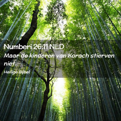 Picture 02 - Numberi 26:11 NLD - Maar de kinderen van Korach stierven - Bible Verse Picture