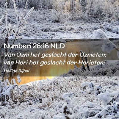 Picture 02 - Numberi 26:16 NLD - Van Ozni het geslacht der Oznieten; van Heri het - Bible Verse Picture