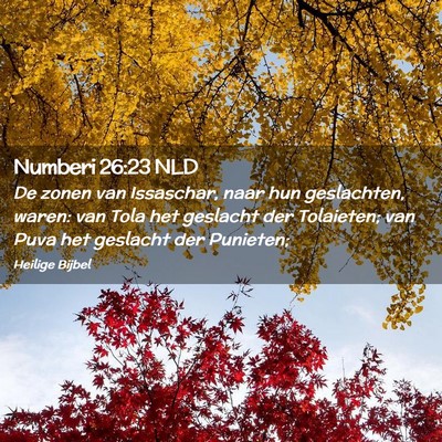Picture 02 - Numberi 26:23 NLD - De zonen van Issaschar, naar hun geslachten, - Bible Verse Picture