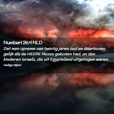 Picture 02 - Numberi 26:4 NLD - Dat men opneme van twintig jaren oud en - Bible Verse Picture