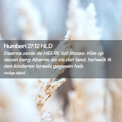 Picture 02 - Numberi 27:12 NLD - Daarna zeide de HEERE tot Mozes: Klim op dezen - Bible Verse Picture