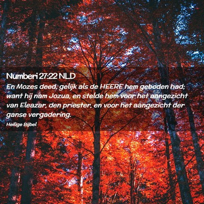 Picture 02 - Numberi 27:22 NLD - En Mozes deed, gelijk als de HEERE hem geboden - Bible Verse Picture