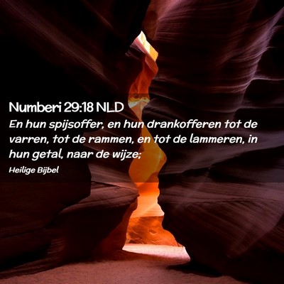 Picture 02 - Numberi 29:18 NLD - En hun spijsoffer, en hun drankofferen tot de - Bible Verse Picture