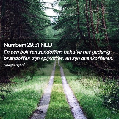Picture 02 - Numberi 29:31 NLD - En een bok ten zondoffer; behalve het gedurig - Bible Verse Picture