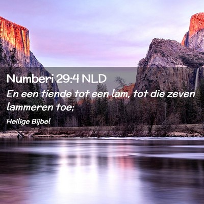 Picture 02 - Numberi 29:4 NLD - En een tiende tot een lam, tot die zeven lammeren - Bible Verse Picture