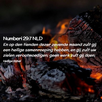 Picture 02 - Numberi 29:7 NLD - En op den tienden dezer zevende maand zult gij - Bible Verse Picture
