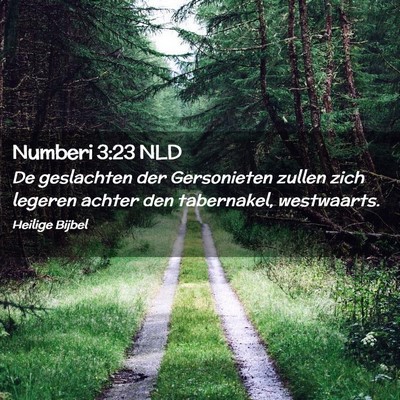 Picture 02 - Numberi 3:23 NLD - De geslachten der Gersonieten zullen zich legeren - Bible Verse Picture