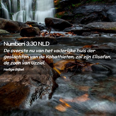 Picture 02 - Numberi 3:30 NLD - De overste nu van het vaderlijke huis der - Bible Verse Picture