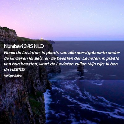Picture 02 - Numberi 3:45 NLD - Neem de Levieten, in plaats van alle - Bible Verse Picture