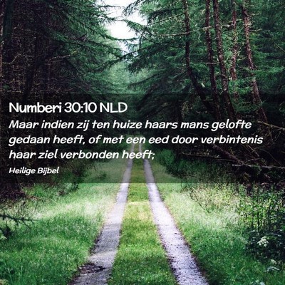Picture 02 - Numberi 30:10 NLD - Maar indien zij ten huize haars mans gelofte - Bible Verse Picture
