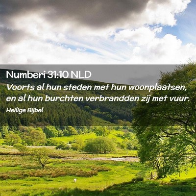 Picture 02 - Numberi 31:10 NLD - Voorts al hun steden met hun woonplaatsen, en al - Bible Verse Picture