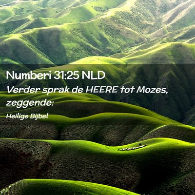 Picture 02 - Numberi 31:25 NLD - Verder sprak de HEERE tot Mozes, - Bible Verse Picture
