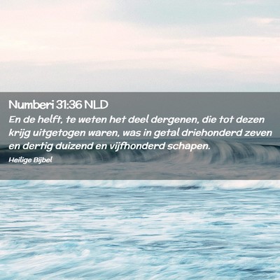 Picture 02 - Numberi 31:36 NLD - En de helft, te weten het deel dergenen, die tot - Bible Verse Picture
