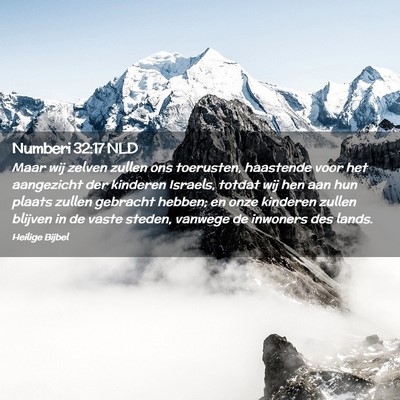 Picture 02 - Numberi 32:17 NLD - Maar wij zelven zullen ons toerusten, haastende - Bible Verse Picture
