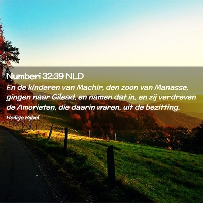 Picture 02 - Numberi 32:39 NLD - En de kinderen van Machir, den zoon van Manasse, - Bible Verse Picture