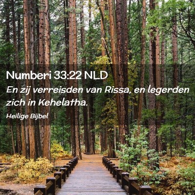 Picture 02 - Numberi 33:22 NLD - En zij verreisden van Rissa, en legerden zich in - Bible Verse Picture