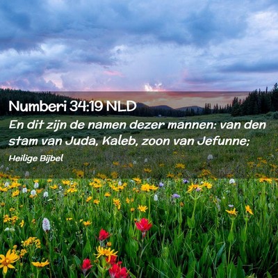 Picture 02 - Numberi 34:19 NLD - En dit zijn de namen dezer mannen: van den stam - Bible Verse Picture