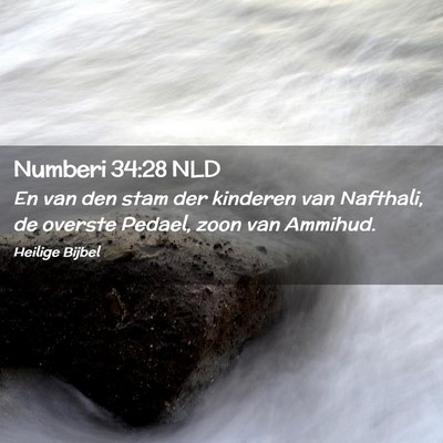 Picture 02 - Numberi 34:28 NLD - En van den stam der kinderen van Nafthali, de - Bible Verse Picture