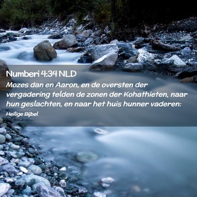 Picture 02 - Numberi 4:34 NLD - Mozes dan en Aaron, en de oversten der - Bible Verse Picture