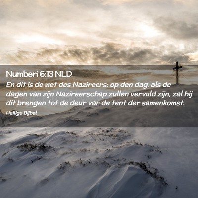 Picture 02 - Numberi 6:13 NLD - En dit is de wet des Nazireers: op den dag, als - Bible Verse Picture