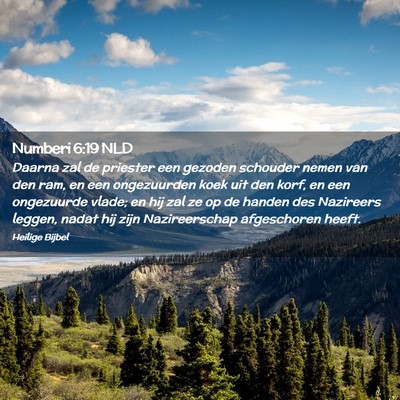 Picture 02 - Numberi 6:19 NLD - Daarna zal de priester een gezoden schouder nemen - Bible Verse Picture