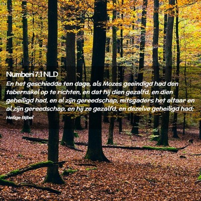 Picture 02 - Numberi 7:1 NLD - En het geschiedde ten dage, als Mozes geeindigd - Bible Verse Picture