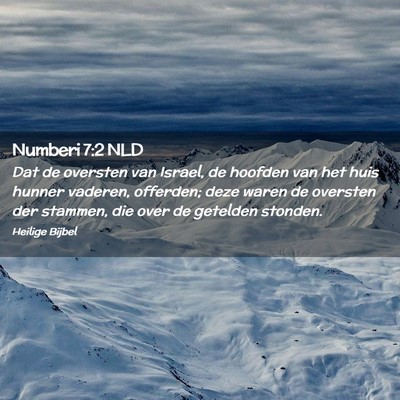 Picture 02 - Numberi 7:2 NLD - Dat de oversten van Israel, de hoofden van het - Bible Verse Picture