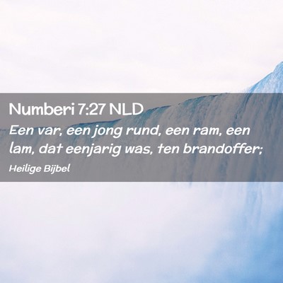 Picture 02 - Numberi 7:27 NLD - Een var, een jong rund, een ram, een lam, dat - Bible Verse Picture