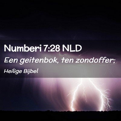 Picture 02 - Numberi 7:28 NLD - Een geitenbok, ten - Bible Verse Picture